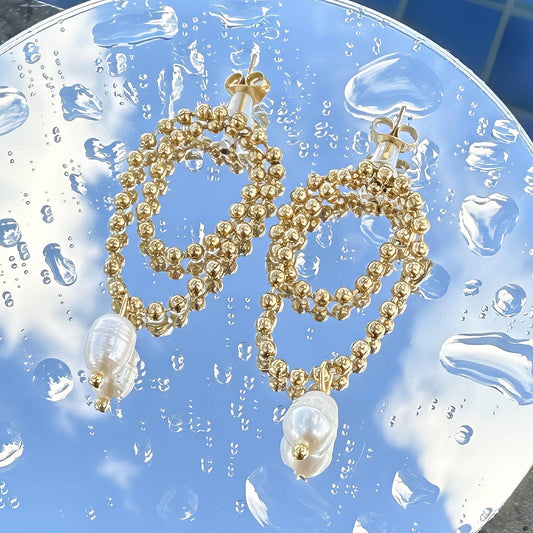 Örhängen – 18K Guldpläterat Stål