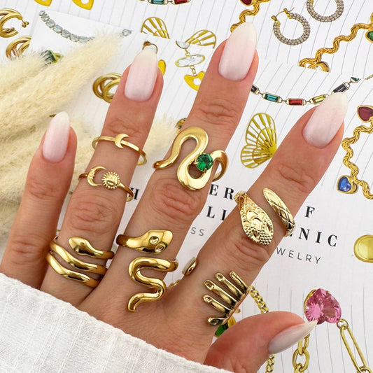 Ring – 18K Guldpläterat Stål