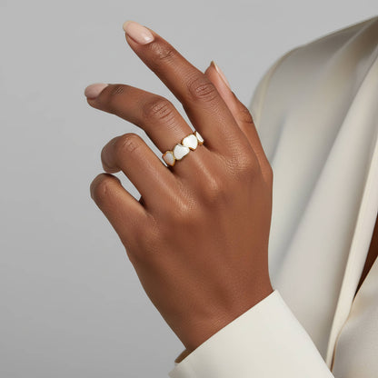 "Hjärta" Ring – 18K Guldpläterat Stål