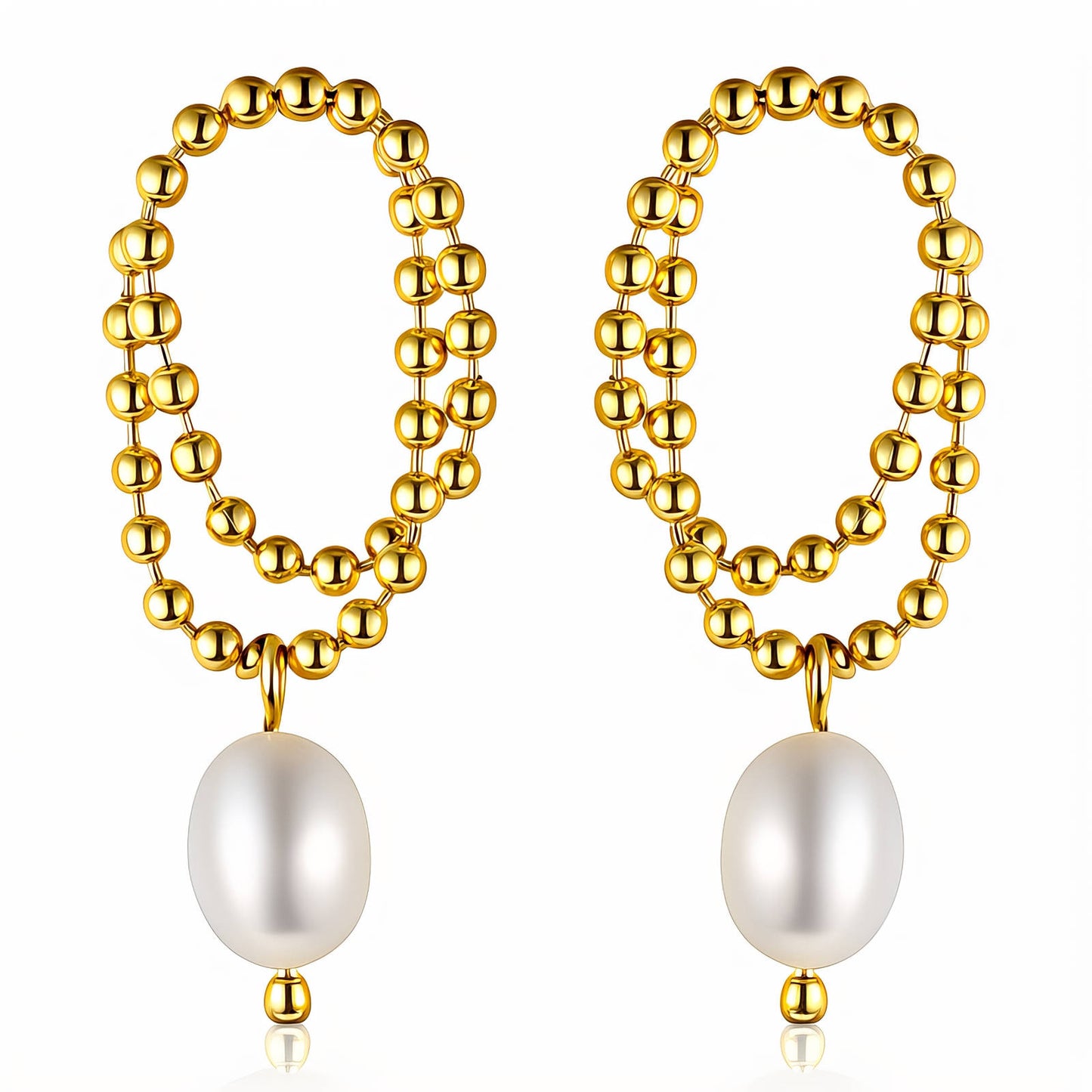 Örhängen – 18K Guldpläterat Stål