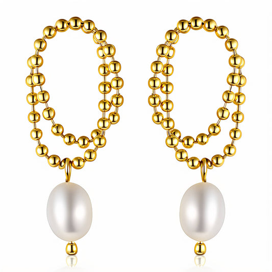 Örhängen – 18K Guldpläterat Stål