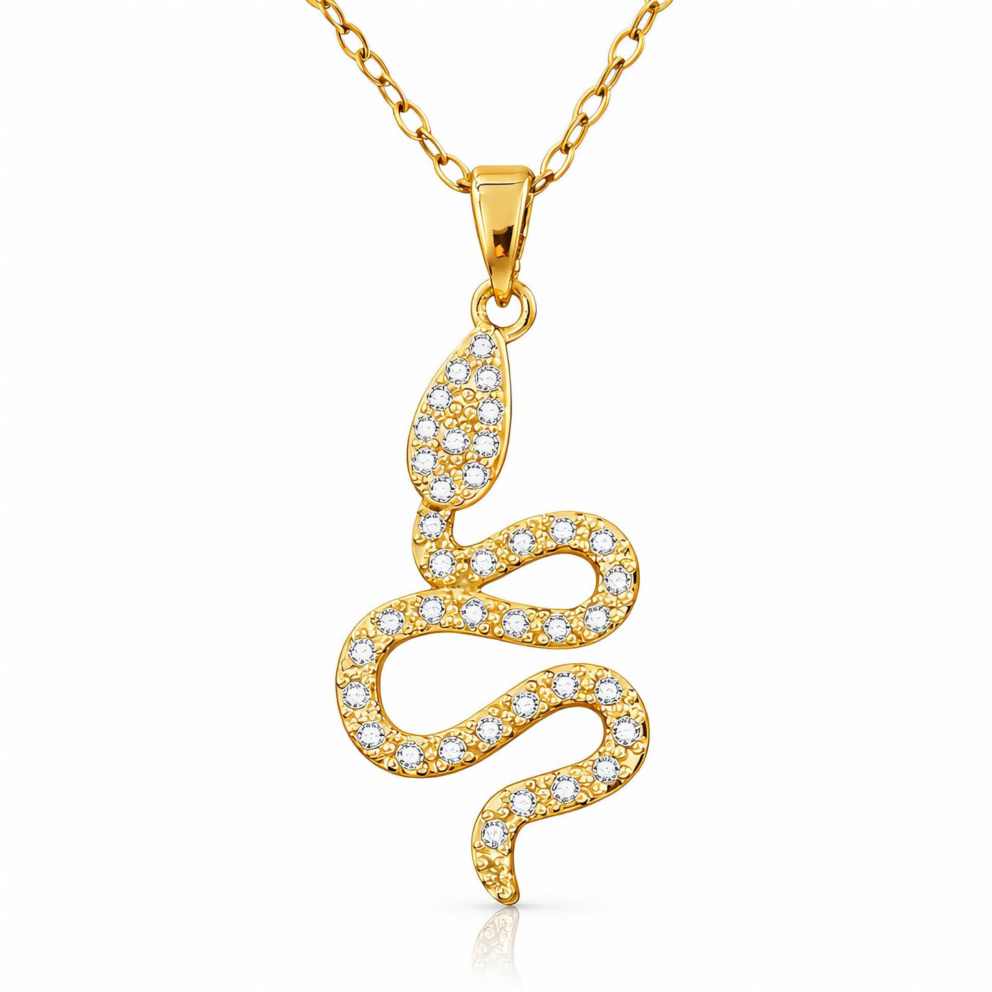 "Orm" Necklace – 18K Guldpläterat Stål