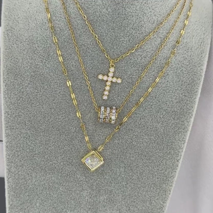 Halsband – 18K Guldpläterat Stål