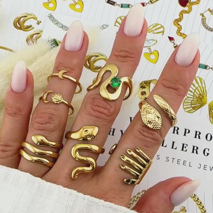 Ring – 18K Guldpläterat Stål